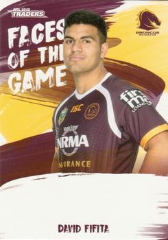 2019 TLA Traders - Faces of the Game #FG01 David Fifita Front